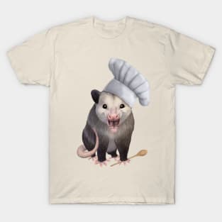 Chef Opossum - cute possum in a chefs hat T-Shirt